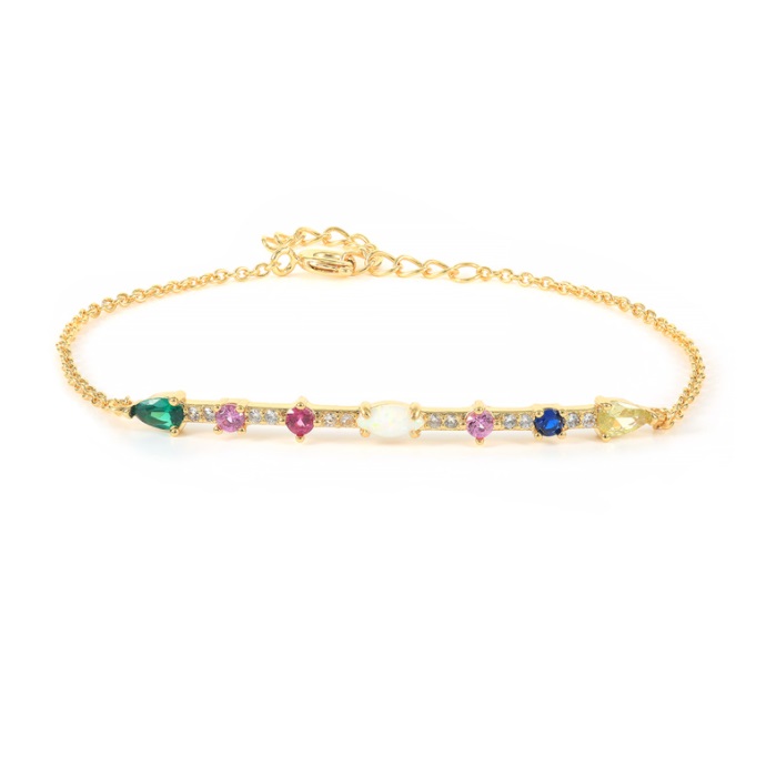 Multi Color Cubic Zirconia Bracelet 